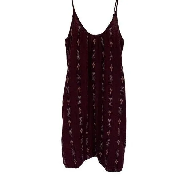 Madewell Sundress XXS Backyard Spaghetti Straps Pockets Boho Casual Maroon A4963 - Image 3