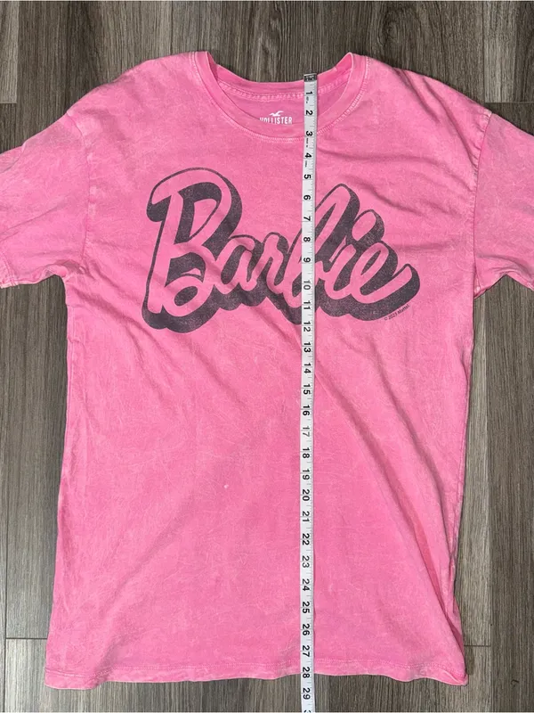 Hollister Barbie Pink Short Sleeve T-Shirt Size Medium 100% Cotton - Image 6