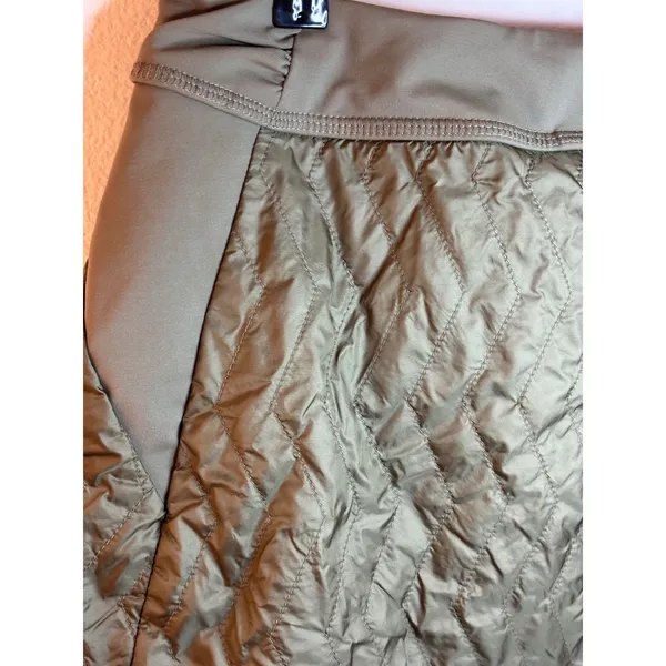Mountain Hardwear‎ Womens Quilted Insulated Mini Skirt Olive Green Size Large - Image 4