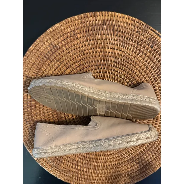 Soul‎ Naturalizer Womens Beige Leather Espadrille Slip On Flats Shoes - Image 4