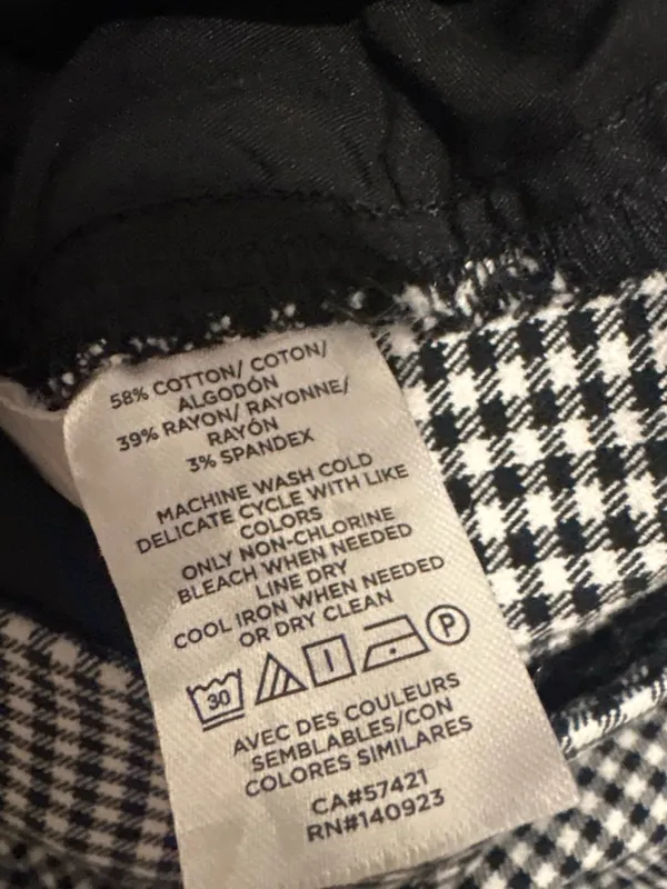 The loft size 4 curvy the perfect straight curvy black white gingham - Image 6