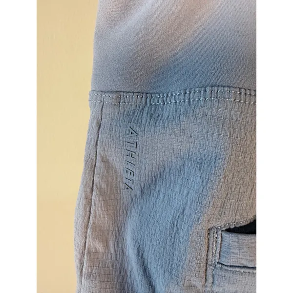 Athleta‎ Trekkie North Hiking Shorts Gray Ripstop Zip Pocket Size 14 - Image 4