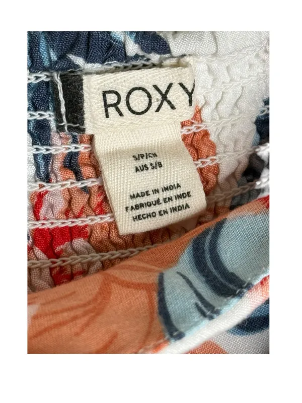 Roxy ✿ Saturated Floral Print Wide Leg Beach Pants ✿ Red White + Blue ✿ Small - Image 9