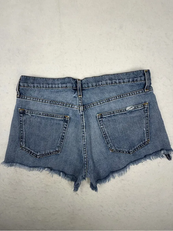 Gap 1969‎ Best Girlfriend Denim Cutoff Shorts Women’s 28 Distressed Raw Hem - Image 2