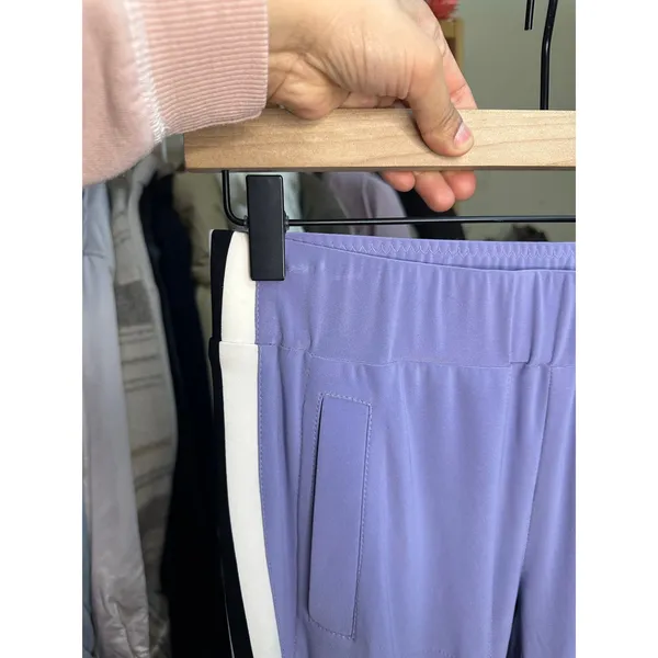 Norma Kamali x REVOLVE Side Stripe Joggers Pants Size XS‎ Violet Purple - Image 10