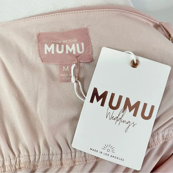 Show Me Your Mumu New Liz Maxi Bridesmaid Dress Dusty Blush Pink Size Medium - Image 15