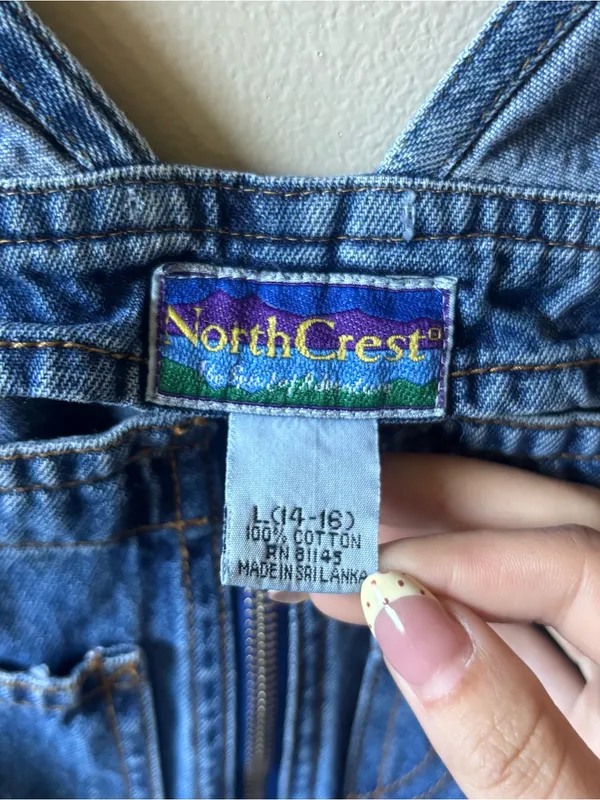 Northcrest Dark Blue Denim Overalls with Front Zip - Image 3