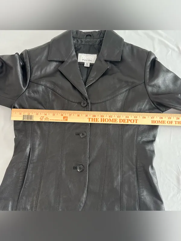 Vintage Wilsons Leather Maxima Ladies‎ Jacket 100% Leather Medium Black - Image 4