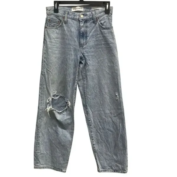 Denim forum Aritzia 90’s Danny hi-rise baggy 100% organic cotton sz 24 #763 - Image 4