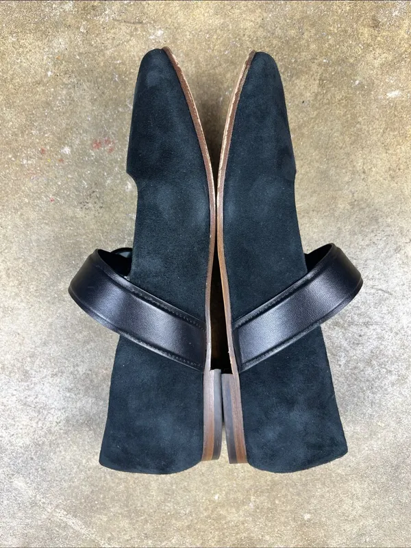 M. Gemi Adelina Black Genuine Suede and Leather Buckle Mary Jane Size: 36 (US 6) - Image 4