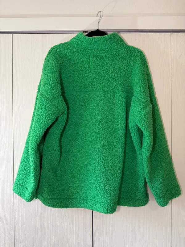 Aerie Sherpa Pullover 3/4 Button Closure Sz M NWT - Image 5