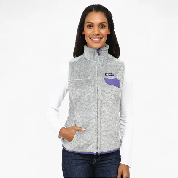 Patagonia Re-Tool Vest Women’s M Gray Purple Fleece Gorpcore Outdoor Hiking - Image 6