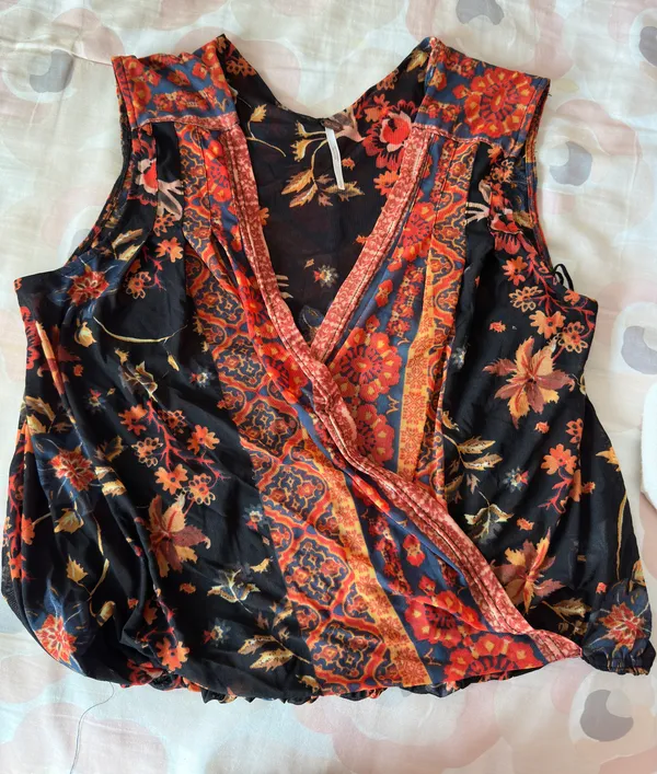 Free People Havana Black Floral Top - Image 7
