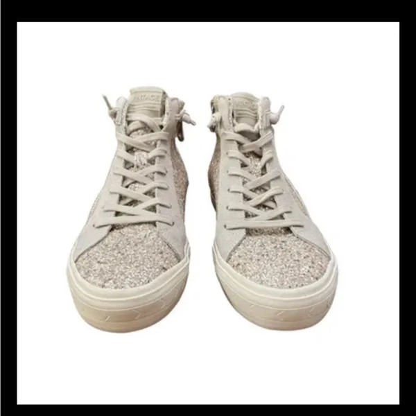 Havaianas Vintage Havana Glitter Star High Tops Women’s 11 Silver Sequin Sparkly Sneaker - Image 9