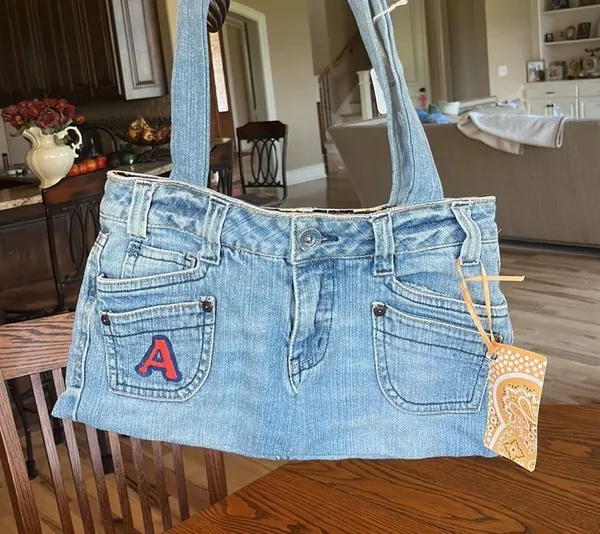 Auburn University Denim Purse Jean Bag New - Image 3