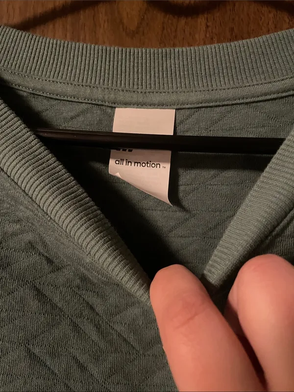 all in motion Quilted Crewneck Sweatshirt in Sage Green - Image 3