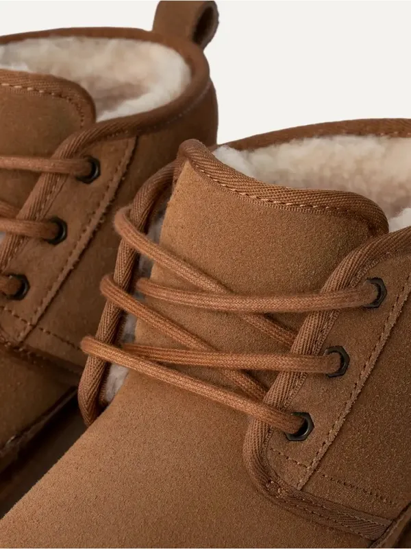 NEW UGG Women’s Neumel Suede Wool Lace-Up Chestnut Ankle Chukka Boots, Size 10 - Image 12