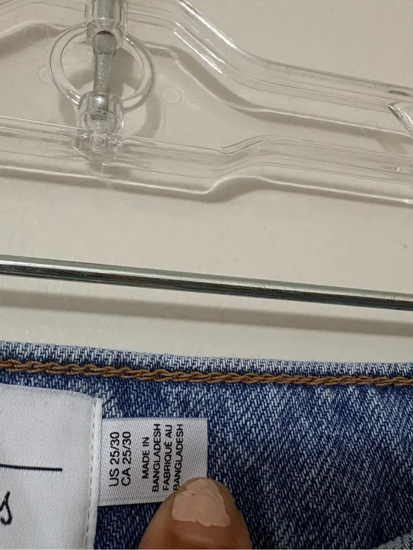 & Other Stories Slim Straight-Leg Jeans Light Wash Size 25/30 - Image 5