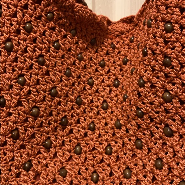 The Sak Orange Crochet Shoulder Bag - Image 2