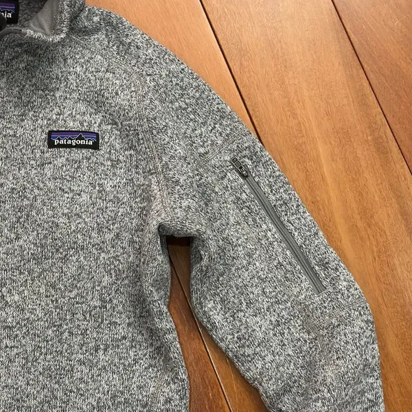 Patagonia women’s 1/4 Zip Better Sweater Heather gray‎ Fleece Jacket SZ M - Image 2