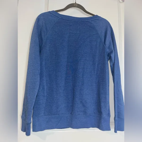 NBA Sz Small Womens Fleece Lined OKC OklahomaCity Thunder Blue Cotton Sweatshirt - Image 4
