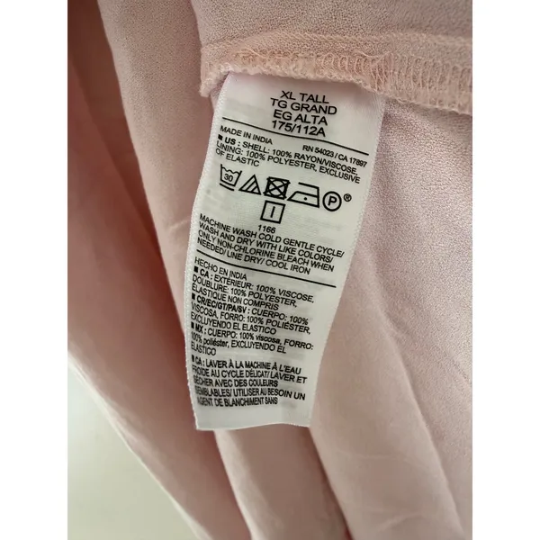 Old Navy Pink Rayon Midi Dress XL Tall Sweetheart Ruffle‎ Sleeve Fit & Flare New - Image 6