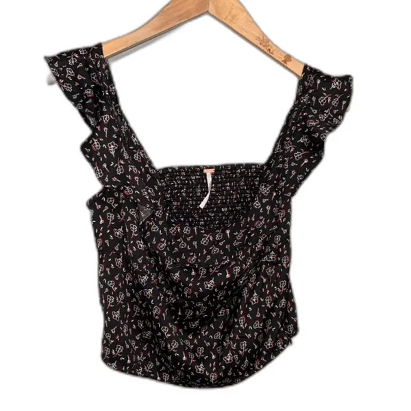 Free People Womens Size Small stay with you ruffle‎ tank top - Image 2