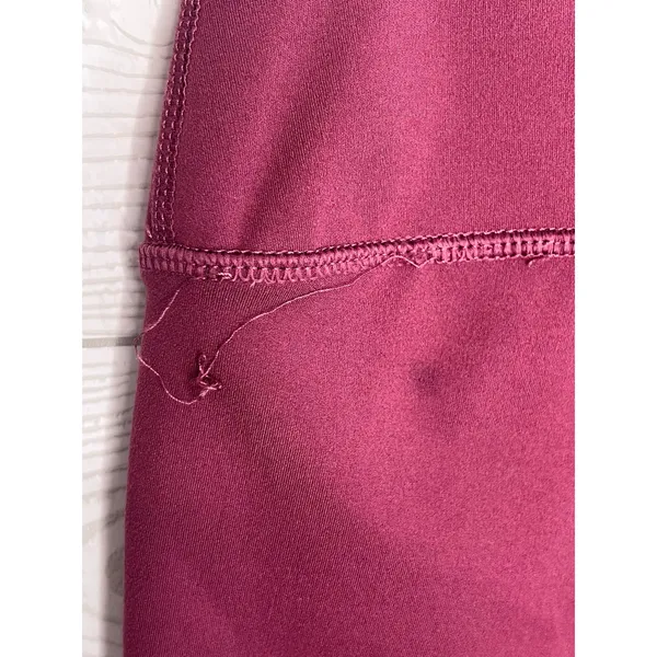 Yogalicious Lux burgundy high- waisted biker shorts Size Small - Image 3