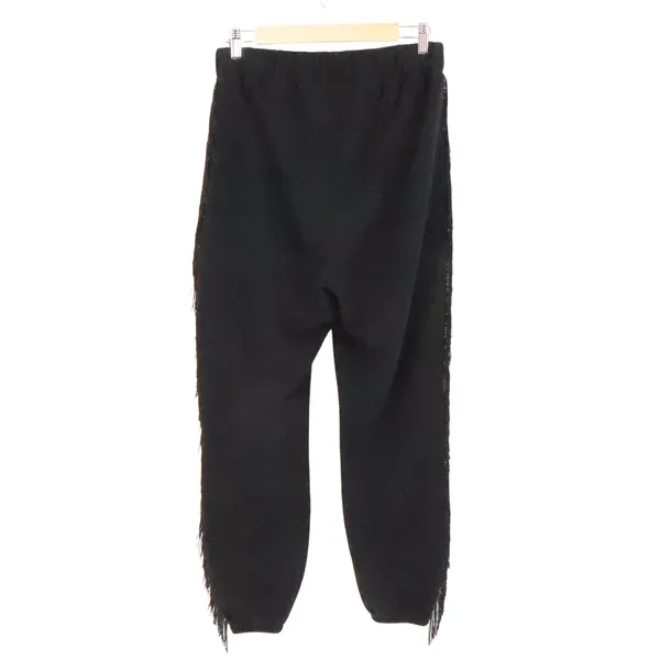 ASOS Fringe Trim Joggers Sweatpants Womens Size 8 Black Boho Western Fleece Cozy - Image 6