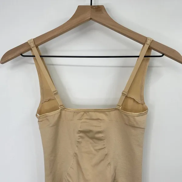 Spanx Open Bust Mid Thigh Bodysuit Tan Nude Convertible Shapewear Womens XLarge - Image 8