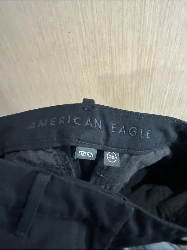 American Eagle Outfitters High Rise Black Stovepipe Trousers Size 2S - Image 3