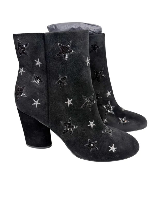 NEW The Fix Nash Oval Heel Ankle Bootie Sequin Star Black Size 8.5 - Image 4