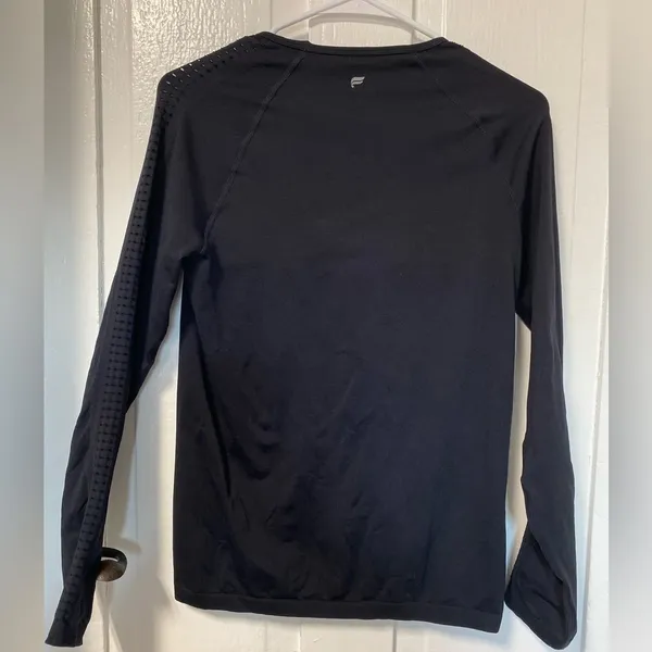 Fabletics Women’s Sync Black Seamless long sleeve top - Image 2