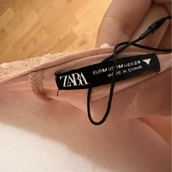 ZARA NWOT Sequin Long Open Back‎ Halter Dress Size Medium - Image 7