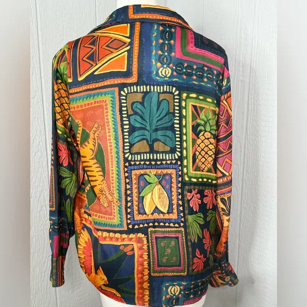 Rachel Zoe Colorful Geometric Blouse - Image 5