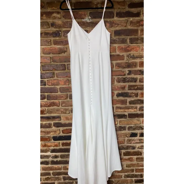 NWOT Lulus Feeling of Forever White Sleeveless Mermaid Maxi Dress Women's Medium - Image 10