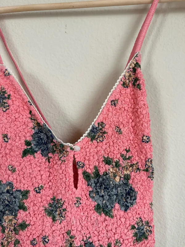 Free People Pink Seaside Rose Smocked Bodysuit - Image 6