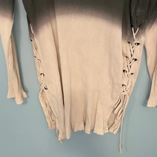 Venus sweater! Tie side blue and cream tunic top! - Image 2