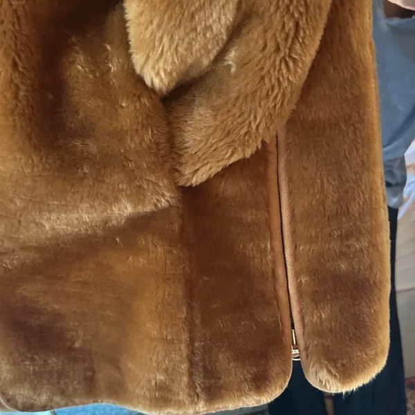 J Crew Zip Up Fleece Coat *IN TAN* - Image 5