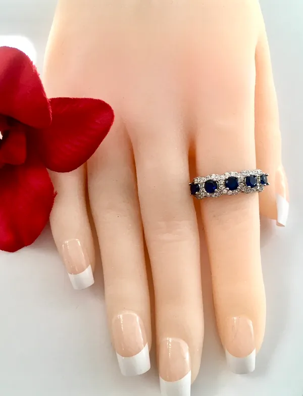 Blue Sapphire Ring, Size 8 - Image 2