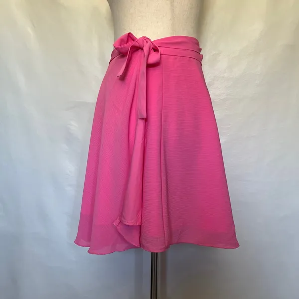 Showpo Wrap Y2K Mini Skirt 8 Coquette Ballet Festival Tie Bow Flowy Soft Girl - Image 3