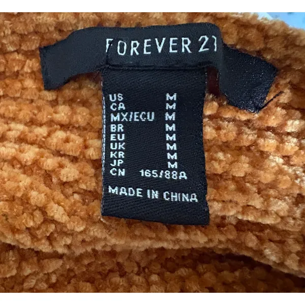 Forever 21 Mustard Yellow Chenille Knit Oversized Sweater Mustard Gold Medium - Image 6