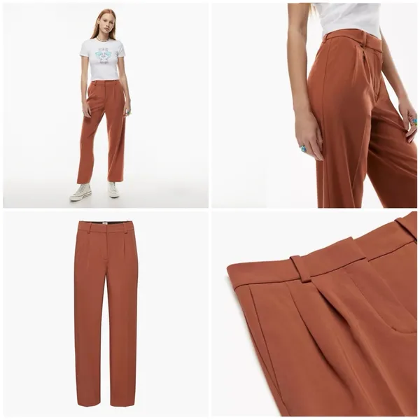 Aritzia Sunday Best Harvey Pants in Epicurean Brown - Image 3