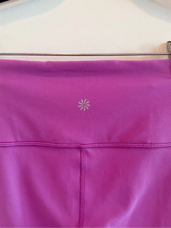 Athleta High-Rise Bike Shorts Buttery Soft Material Color Magenta Size XS - Image 6