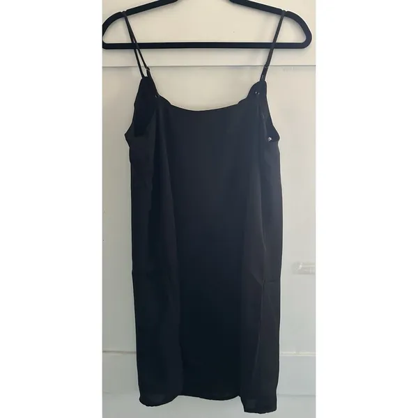 Altar'd State Black Silky Mini Dress Spaghetti Strap M NWT - Image 4