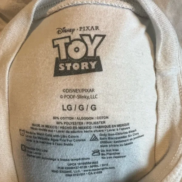 Disney Toy Story Cropped Long Sleeve Shirt With Characters Size L - Image 6