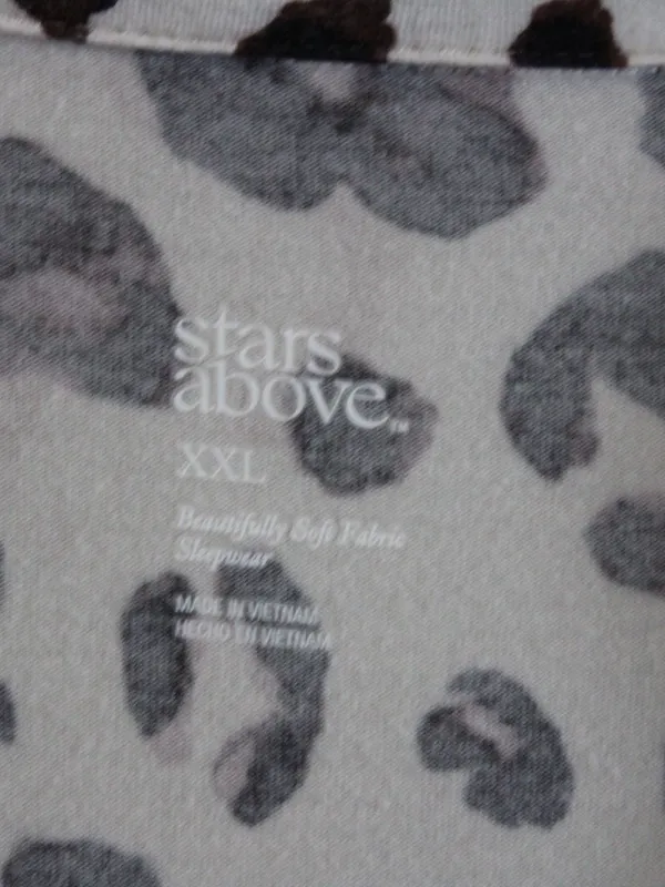 Stars Above Leopard Print Pajama Set Size XXL - Image 6