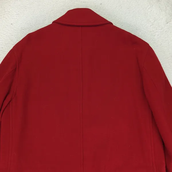 J Crew Classic‎ Red Wool Blend Button Front Coat Jacket Size Small - Image 10
