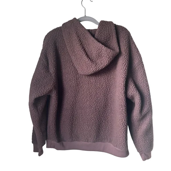 American Eagle Purple Sherpa Hoodie - Medium - Image 2