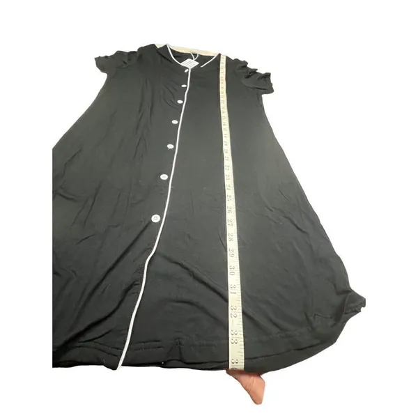 🔥5/20🔥 Swomoa Button down Nightshirt Sz S NWT Black - Image 5